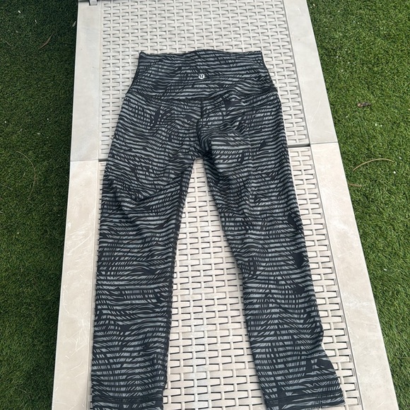 Black and Gray Zebra Print Leggings - Picture 2 of 5